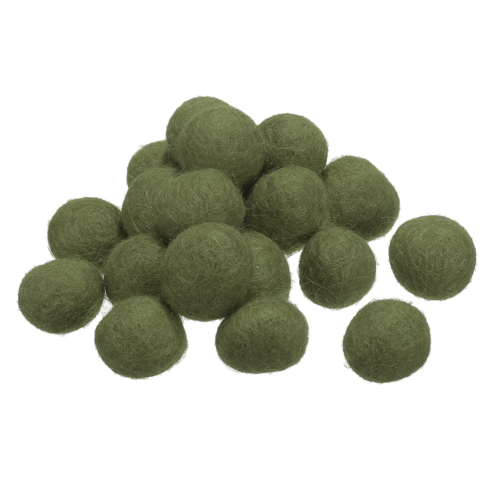 PATIKIL Wool Felt Balls Beads Wool Felting Pom 2cm 20mm Dark Green for Home Crafts Handcrafts Project DIY Pack of 50