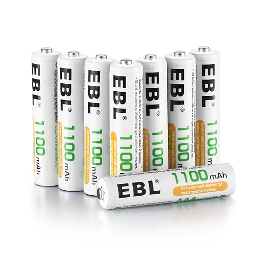 EBL 1100mAh AAA Ni-MH 1200 Ciclo de Pilas Recargables para los Equipos Domésticos con Estuches de Almacenamiento ( 8 piezas)