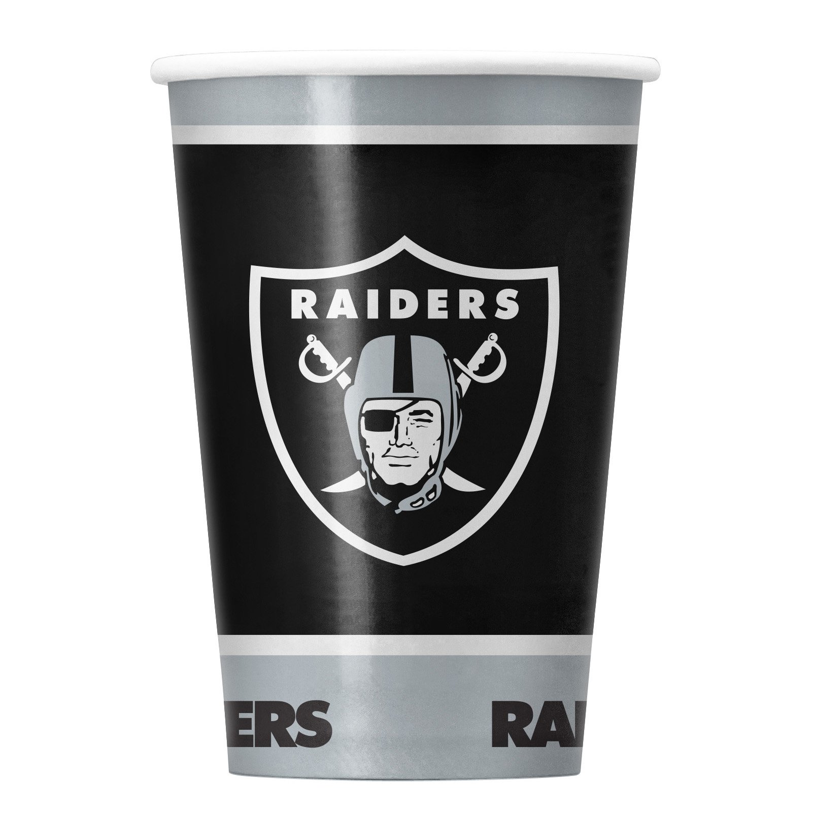 Duck House NFL Oakland Raiders Disposable Paper Cups, Pack of 20 White