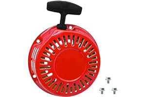 Strongthium Pull Start Recoil Starter Assembly for Predator Rato 212cc 196cc 6.5HP 7HP Go Kart Mini Bike Generators Red