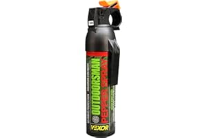 VEXOR Outdoorsman 9.2 oz. Pepper Spray 25-Foot Range for Ultimate Protection from Zarc