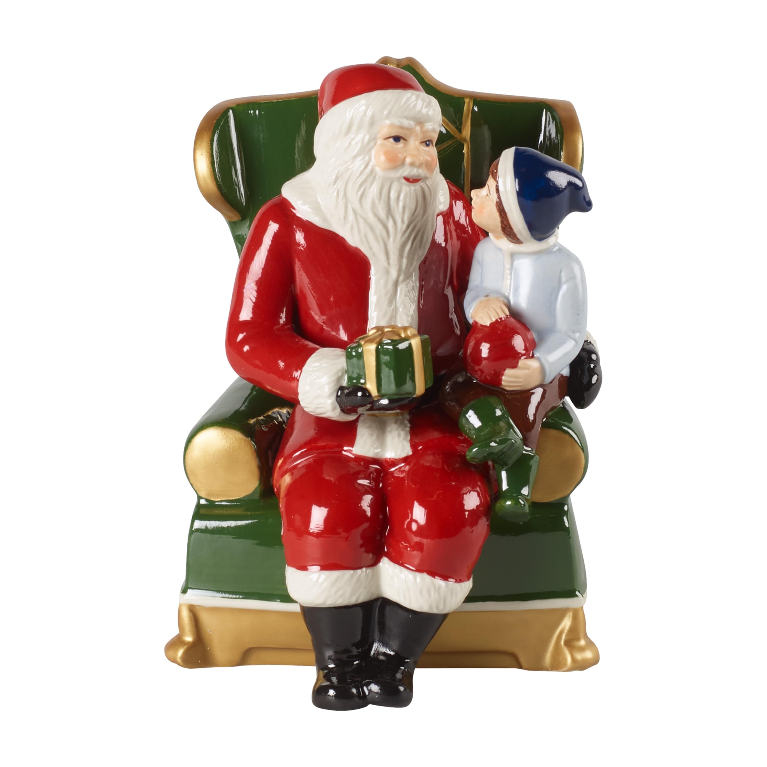 Villeroy & Boch – Christmas Toy’s Santa in the armchair, decorative Father Christmas figurine made from hard-paste porcelain, multicoloured