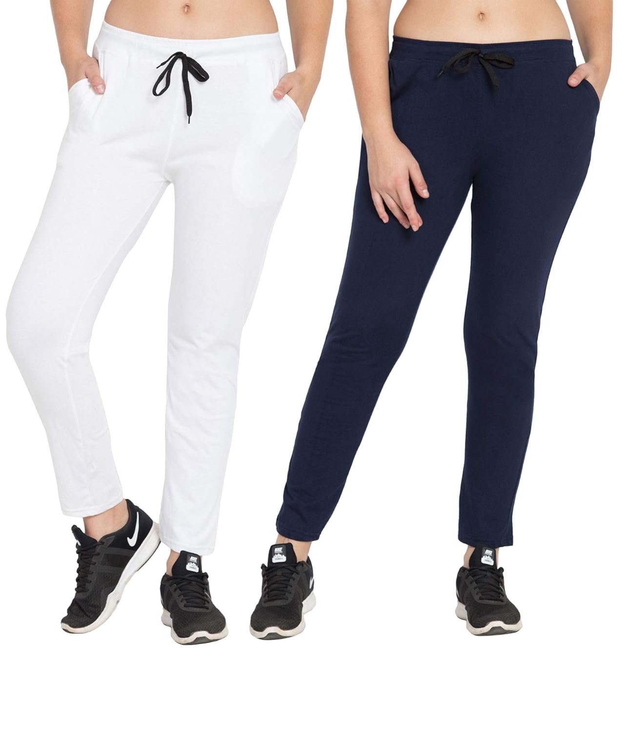 blue white track pants