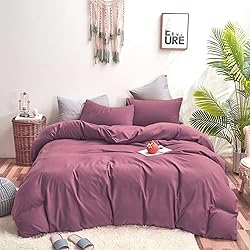 Houseri Purple Comforter Set Full Dark Purple