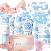 Milk Skincare Set for Kids & Teens, 12 IN 1 Moisturizing & Gentle Milk Skin Care Set For Kids Girl Ages 8-12, Face Care Kit, Skincare For Girls 10-12, All Skin Types