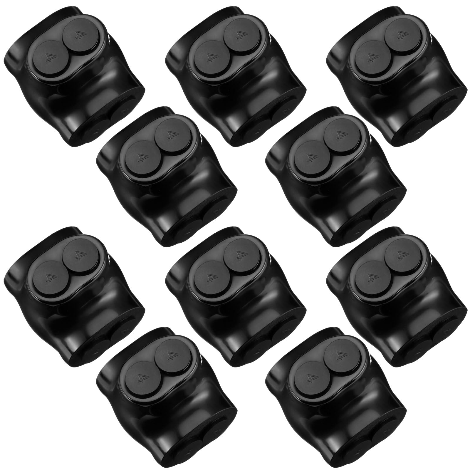 Photo 1 of Copkim Insulated Wire Connectors Multi Splice Connector Dual Entry Electrical Power Connector Black Cable Connectors 2 Port Connectors(10 Pcs,4-14 Wire Range, Slotted)