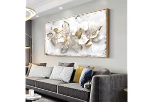 Wall Art Leaf Modern Botanical Artwork Canvas Painting for Living Room Bedroom Dining Room Home Office Decor 20"x40"(50CMx100