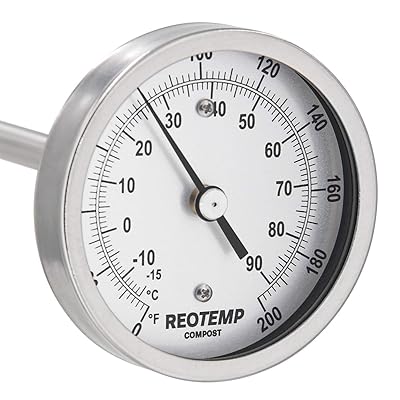REOTEMP Super Duty Compost Thermometer with Fast Response - Fahrenheit and Celsius (36 Inch Stem), Made in The USA