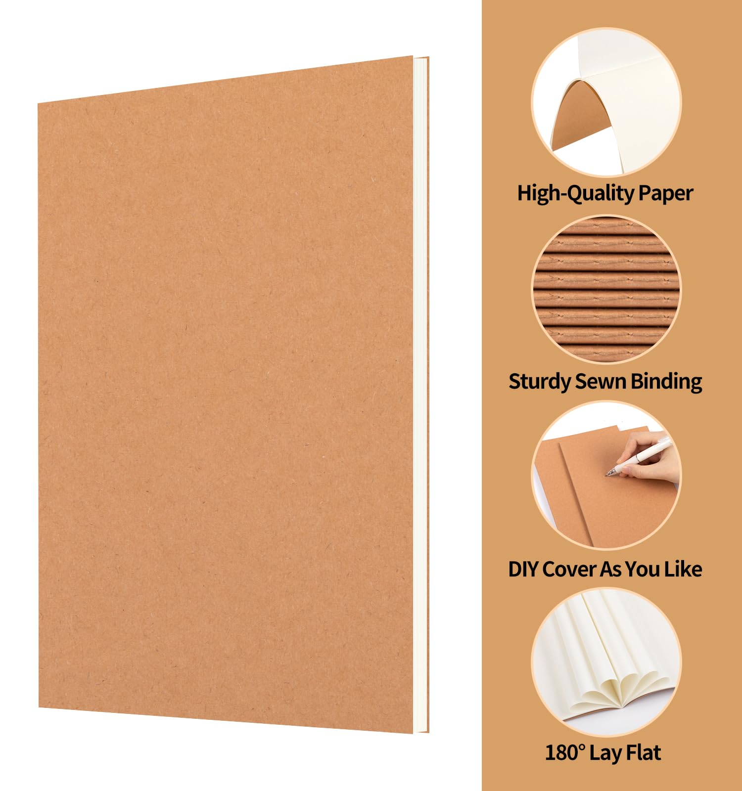 Condition photo showing New/Like New for alkalo 100 pack a5 ruled lined kraft notebooks bulk, journaling notebooks, soft cover composition no