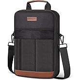 MoKo 9-11 inch Tablet Sleeve Bag, Portable iPad Carrying Case with Adjustable Shoulder Strap & Retractable Handle for 11 Inch iPad Air M3/Pro M4, 10th Gen 10.9, Air 5/4th 10.9, 9/8. 10.2, Black & Gray