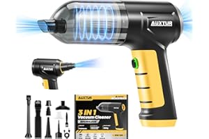 AUXTUR Portable Handheld Vacuum - Cordless Car Cleaner 3 in 1 High Power - Brushless Motor 15000PA,Super Suction Vacuum with 40 Minutes Endurance for Car and Home