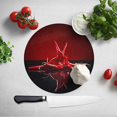 Buy Nish Chilli Glass Chopping Board Chilli Glass Cutting Board