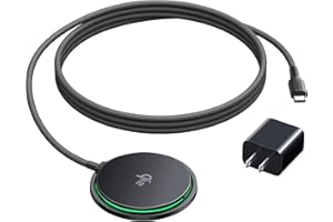 INIU Qi2 Certified Magnetic Wireless Charger, 15W Fast MagSafe-Compatible Wireless Charging Pad with Cooling Fan, Only for iPhone 17 16 15 14 13 12 Series, AirPods, and More (Adapter Included)