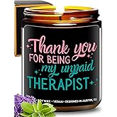 Funny Candle for Best Friend, Thank You for Being My Unpaid Therapist Candle, Unique Best Friend Candles for Women, Funny Friendship Gifts, Gifts for Bestfriends, Birthday, Christmas, Gift-Ready