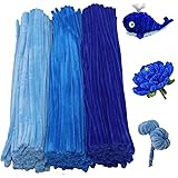 Swpohrat 300 Pieces Shades of Blue Pipe Cleaner