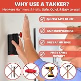 Takker Refill Pack 36 Refills and 8 Picture Hooks Compatible with Hanging Tool view 4