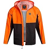 Bass Creek Outfitters Mens Hi Vis Hoodie - Water Resistant Neon Reflective High Visibility Hunting Mens Safety Work Jackets