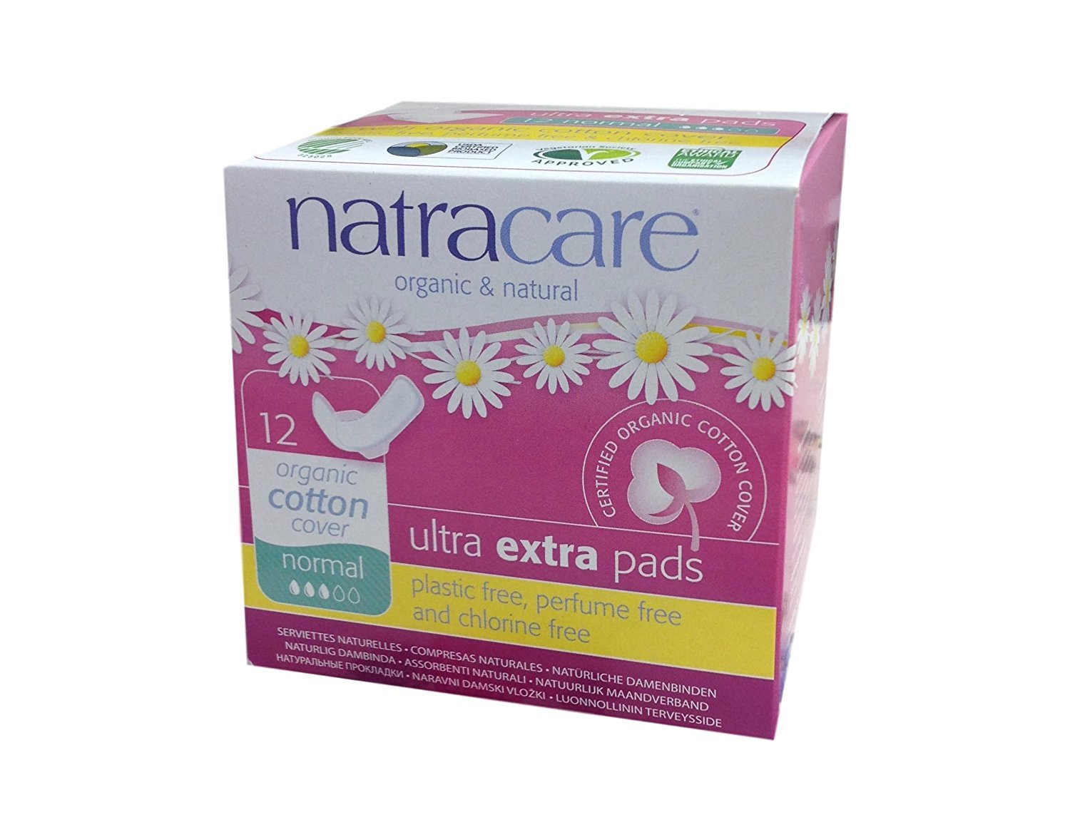 (3 Pack) Natracare Ultra Extra Pads Regular with Organic Cotton | 12 Count x 3 (36 Pads)