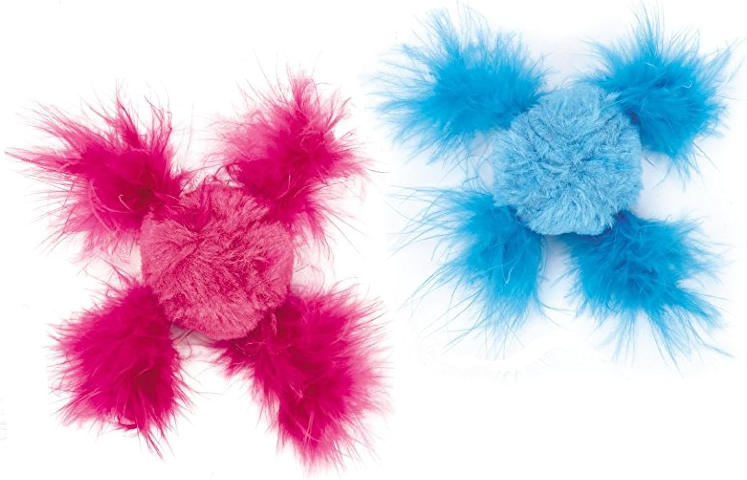 SAVVY TABBY Chirping Feather Ball Cat Toy Set of 4 Pet