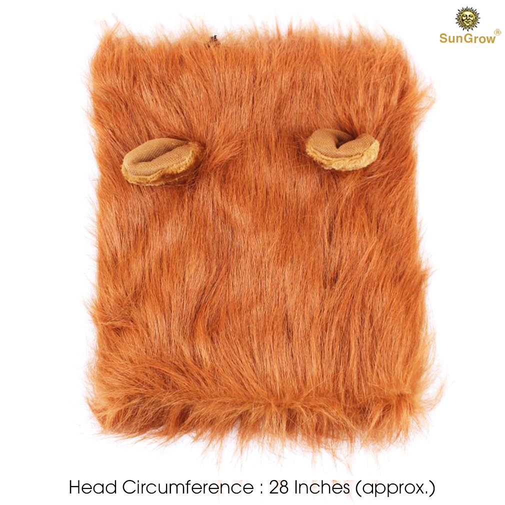 SunGrow Lion Mane Costume with Ears for Big Dogs & Cats: Get your pet dressed up in the cute adorable mane ever! Perfect for Halloween & Costume Parties