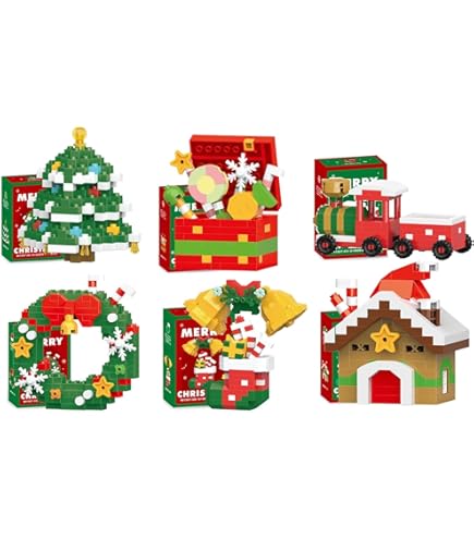 Santa Claus Building Blocks - 4er Set Weihnachts-Figuren Zum Selberbauen