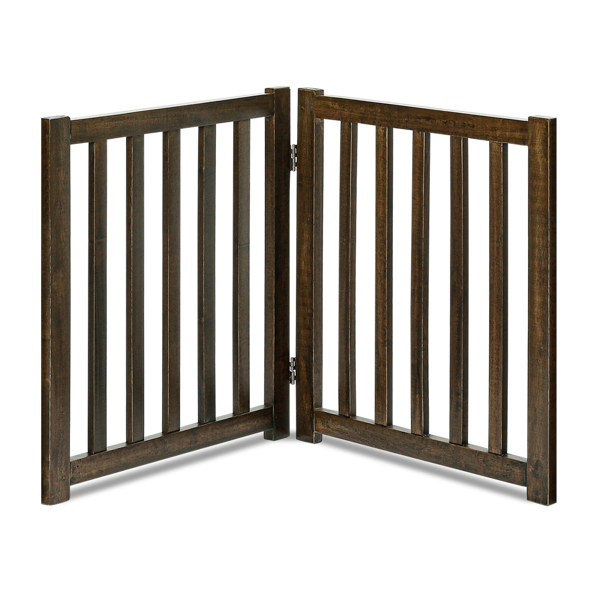Image showcasing LZRS 2-Panel Freestanding Adjustable Wooden Dog Gate – Sturdy, Foldable ...