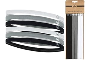 Tough Headwear Thin Elastic Headbands - Sports Headbands For Women & Men - Mens Workout Headband - Running or Soccer Headband