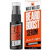 Wild Willies Beard Growth Serum for Men - Biotin, Caffeine &amp; Natural Oils | Biotin &amp; Caffeine, Castor Oil, Argan Oil, Jojoba Oil, Tea Tree Oil, Nourishes &amp; Hydrates, Daily Grooming