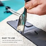 Sourcing Map 5pcs Arc-Shaped Leather Punch 10-40mm Iron Belt End Cutter view 5
