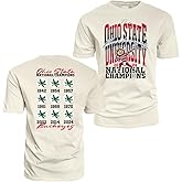 NCAA Officially Licensed Ohio State Buckeyes National Champs 2024 T-Shirt Dyed Ivory Front/Back