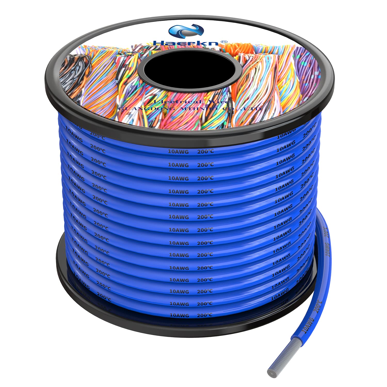 5.3mm² 10awg Silicone Electrical Wire Cable 8 Meters Blue 10 Gauge Hookup Wires kit Stranded Tinned Copper Wire Flexible and Soft High Temperature Resistance