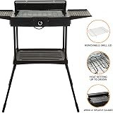 LIVIVO Electric Charcoal BBQ Grill 2200W Indoor Outdoor Thermostat view 6