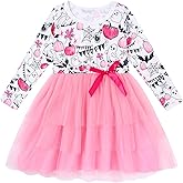 Vieille Toddler Girls Halloween Tulle Dress Long Sleeve Pumpkin Princess Tutu Dresses Fall Clothes 2-6 Years