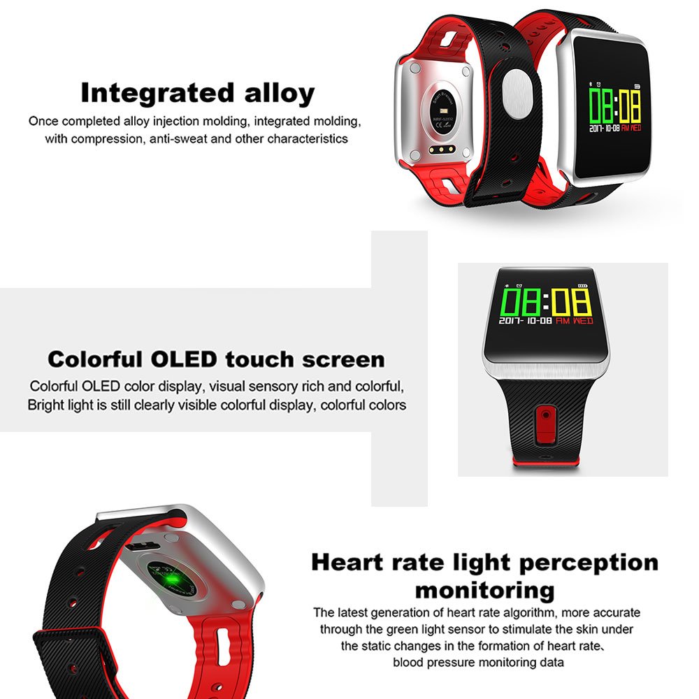 Giantree TF1 Pulsera Inteligente IP68 Bluetooth Pantalla ...