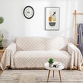 AIVIA Couch Cover Sheet Blanket, Oversized Reversible Couch Covers for 3 Cushion Sofa, Extra Large Furniture Decoration Cover Sofa Slipcovers, L-Shape U-Shaped Sectional Protector for Cats Dogs