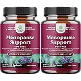 Soy Free Menopause Supplement for Women - Herbal Menopause Support for Night Sweats Hot Flashes Mood Support and Hormone Balance for Women with Black Cohosh & Vitex Chaste Berry - Mini Caps - 2 Pack