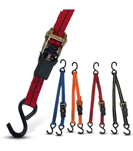 Amazon.com: Cajun Tie Downs - 3 Point Tie Down Ratchet Strap for Amazon.com: Cajun Tie Downs - 3 Point Tie Down Ratchet Strap for