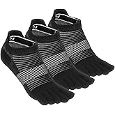 LenLuck Ankle Toe Socks for Men and Women - COOLMAX Five Finger Socks - High Performance Athletic Running Socks(3 Pairs)