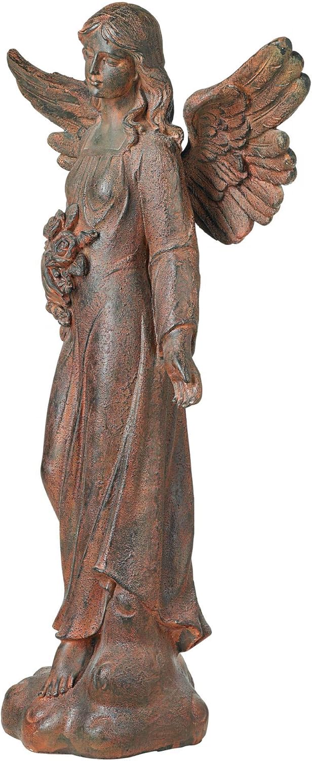 English Tudor Angel Outdoor Statue 41 1/2" High Sculpture for Yard Garden Patio Deck Home Entryway Hallway - Kensington Hill: Home Improvement