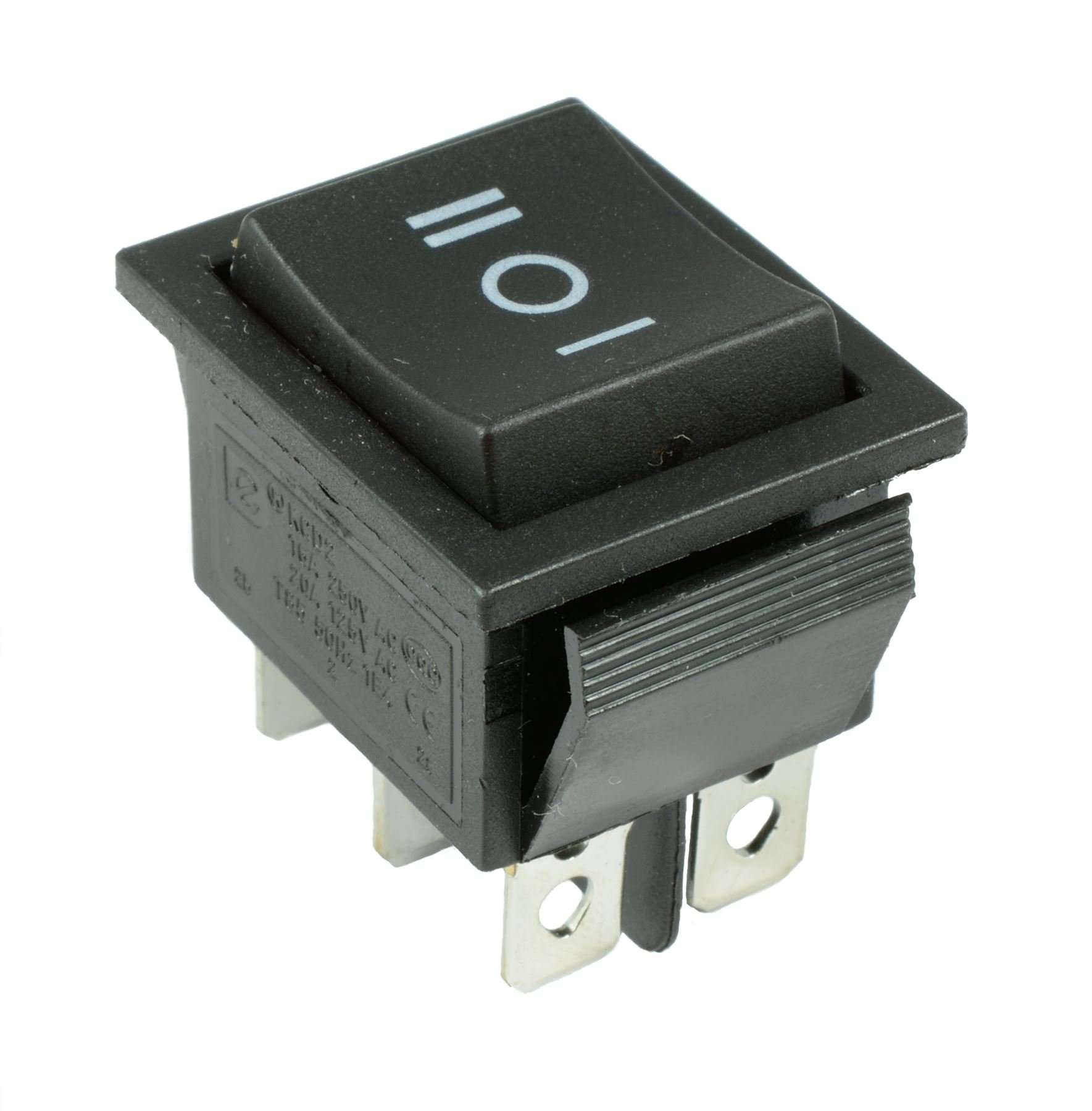 (On) Off(On) Large Momentary Rectangle Rocker Switch DPDT