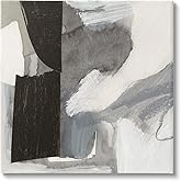 Stupell Industries Bold Black Shapes Layered Abstract Fluid Forms Canvas Wall Art, Design by Victoria Barnes