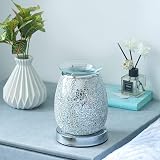 Makimoo Electric Wax Melt Burner Silver Mosaic Wax Warmer Night Light view 6