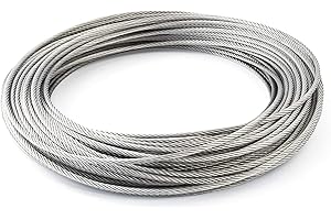 LAUREOLA INDUSTRIES Laureola 3/32" Stainless Steel Aircraft Wire Rope 304 Grade 7x19 - Versatile Uses in Construction, DIY, Outdoors, Marine Rigging, Agriculture, and Industrial Applications- 100ft