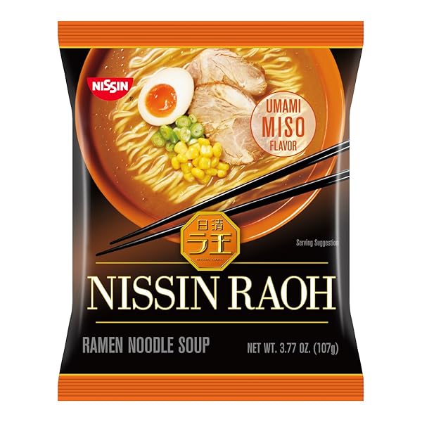 NISSIN RAOH RAMEN NOODLE SOUP, UMAMI MISO, 3.77 OUNCE