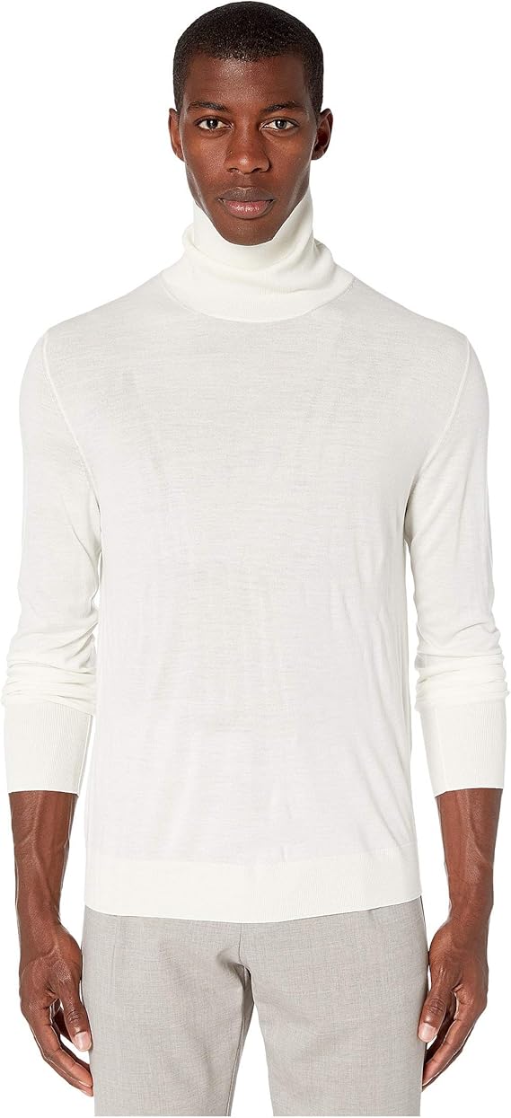 Eleventy Fine Gauge Turtleneck Sweater Ivory MD at Amazon Men’s