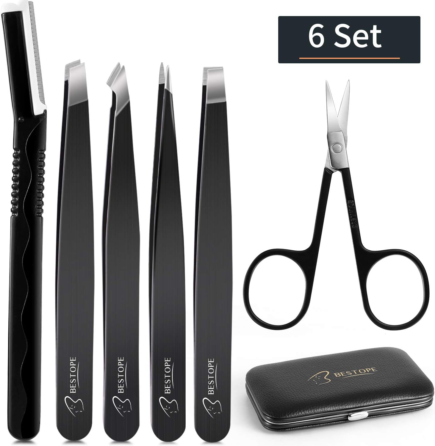 BESTOPE Eyelash Tweezers