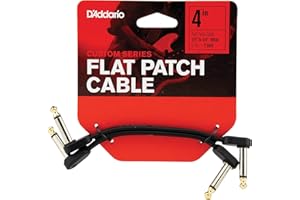 D’Addario Accessories Classic Series Flat Guitar Patch Cables - Guitar Pedal Cable with ¼ Inch Ends - Durable & Reliable - In