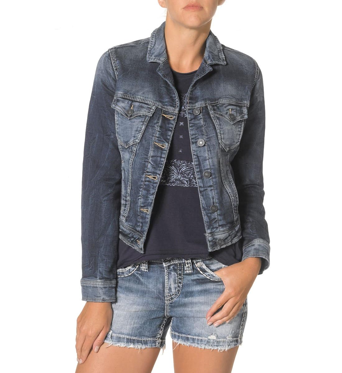 silver jeans denim jacket