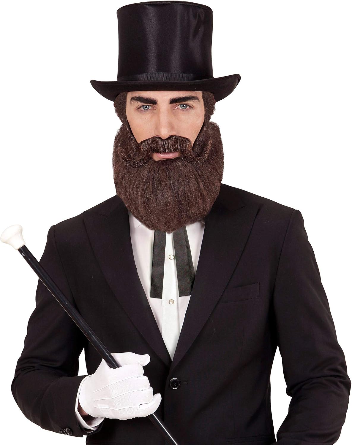 WIDMANN 02092 - Beard with Mustache for Adult Man English, Eighteenth Century, Nineteenth Century, Carnival, Theme Parties, Brown Color - Image 5