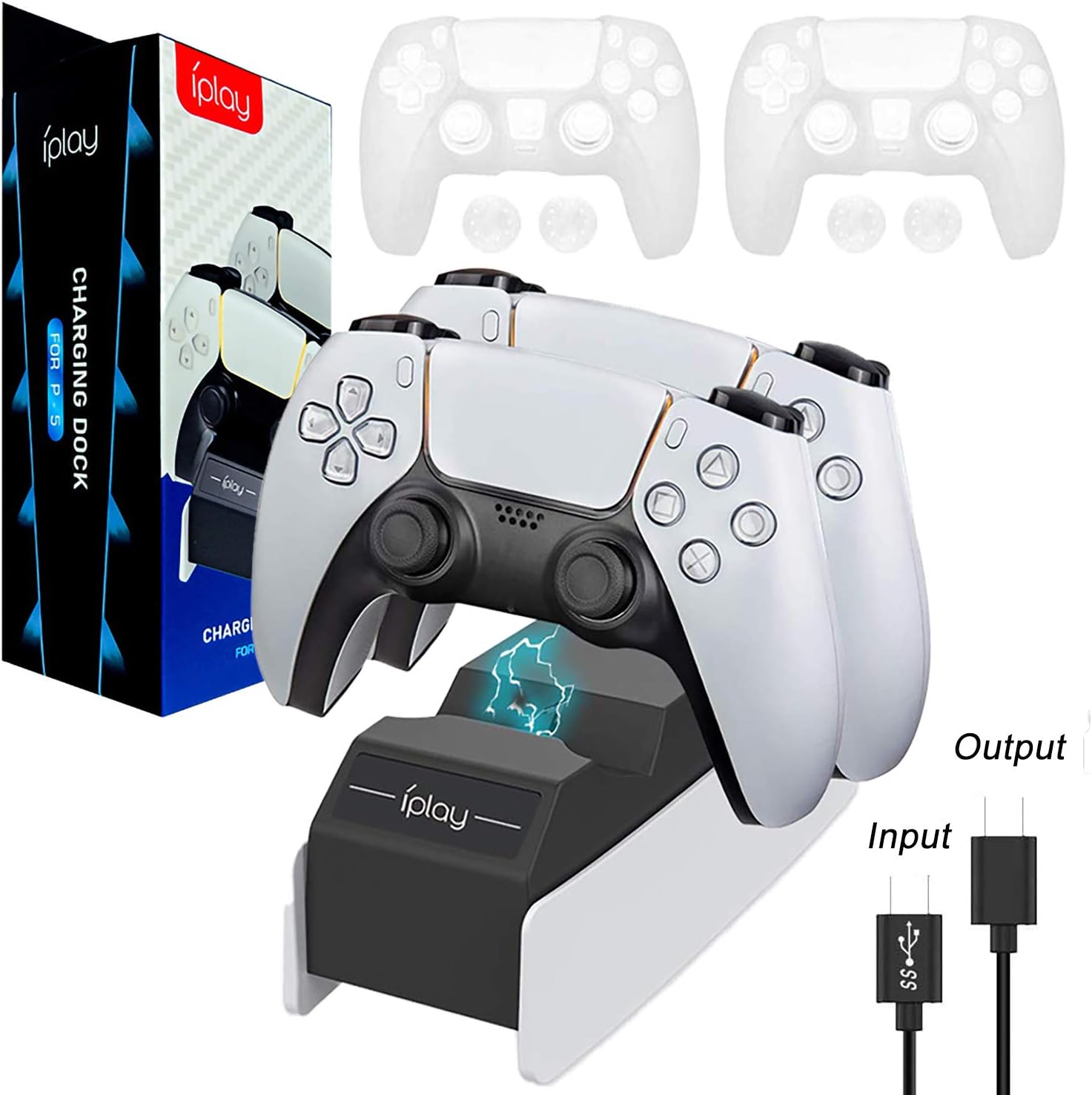 WOOD MEETS COLOR PS5 Charging Station, Dualsense Charging Station with